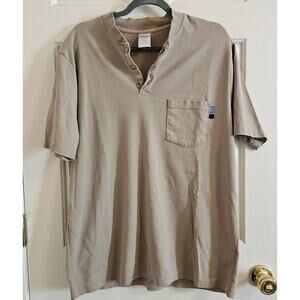 NSA Fire Resistant FR HRC2 Tan/Light Brown Pocket T-Shirt Size Large